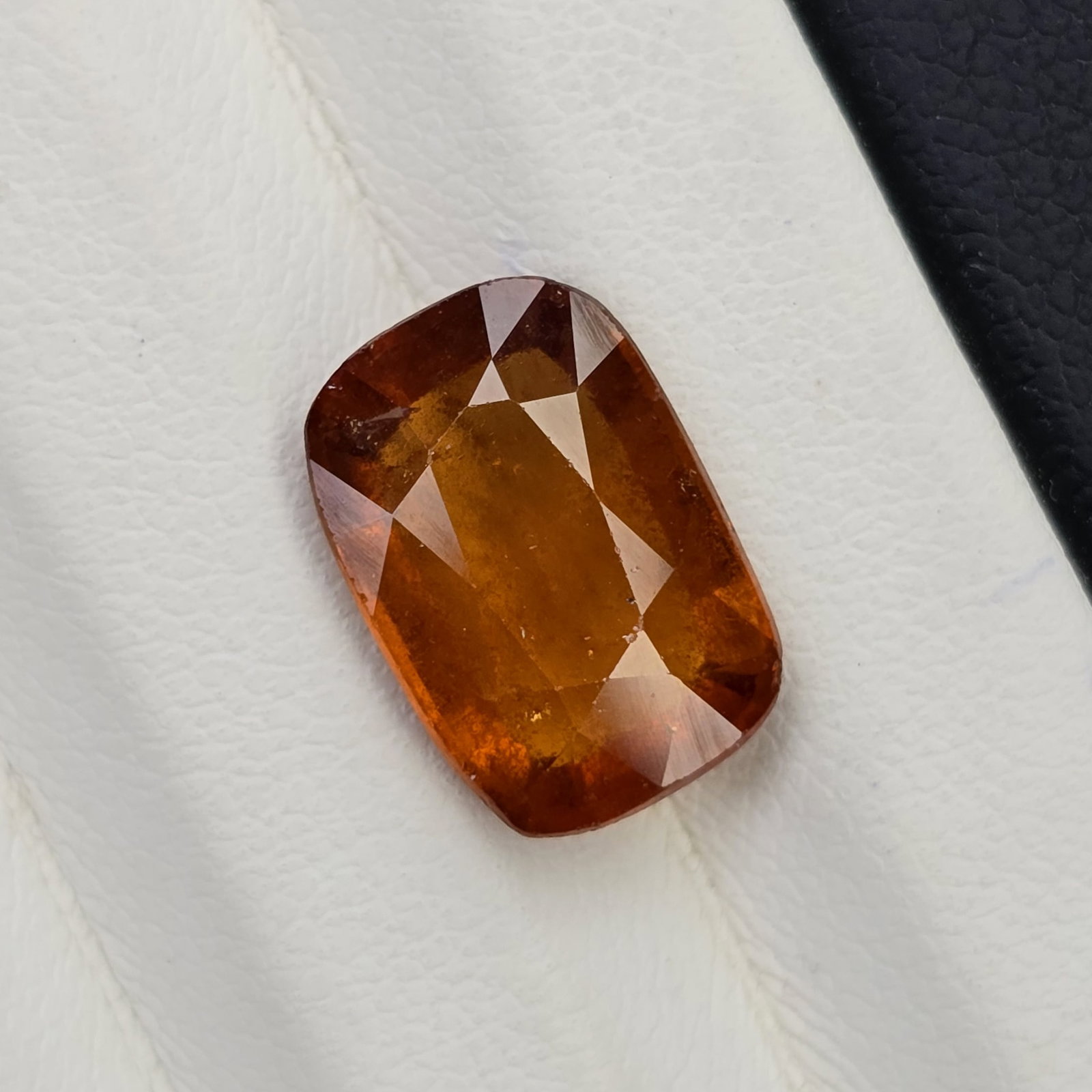 4.89 Ct Natural Hessonite Garnet: Title: 4.89 Ct Natural Hessonite Garnet Description:Gemstones: Natural Hessonite Garnet / Carat Weights: 4.89 ct / 12 X 8.20 X 5 mm / Treatment: None Materials &Techniques: Garnet Reserve: $15.00 Ship