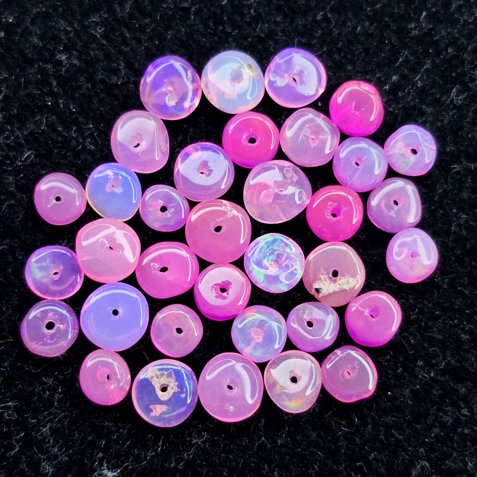 6.47 Ct Natural Ethiopian Pink Fire Opal Loose Beads (1 of 2)