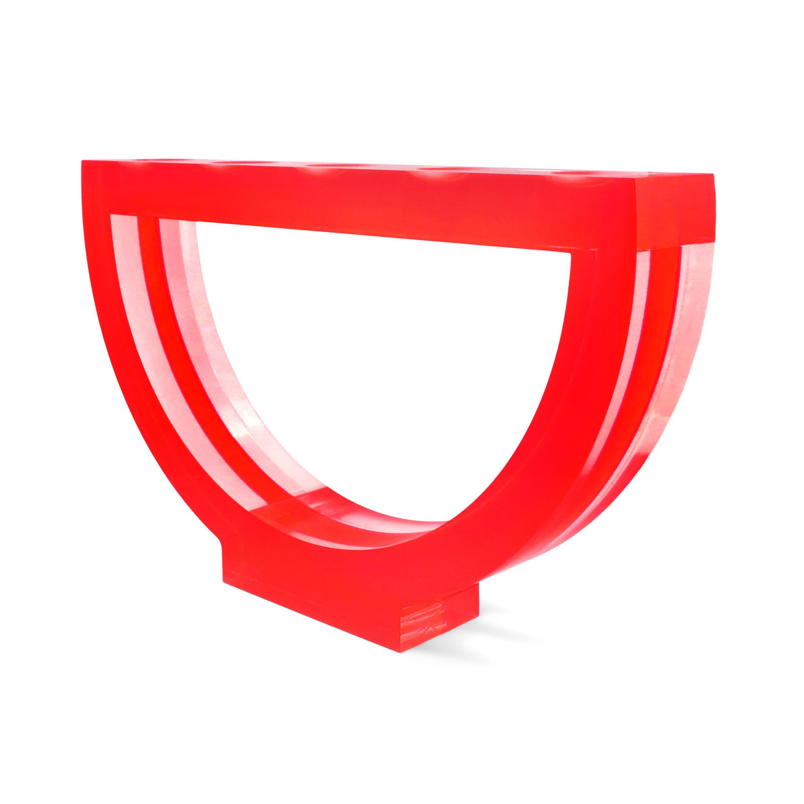 Laminated Acrylic Ospiti Collection Sculpture by Andrea Anastasio for Design Gallery Milano (1999): An extremely limited edition acrylic sculpture designed by Andrea Anastasio in 1999 for his Ospiti Collection for Design Gallery of Milan, Italy. Sometimes called "Passato" and constructed of floresce