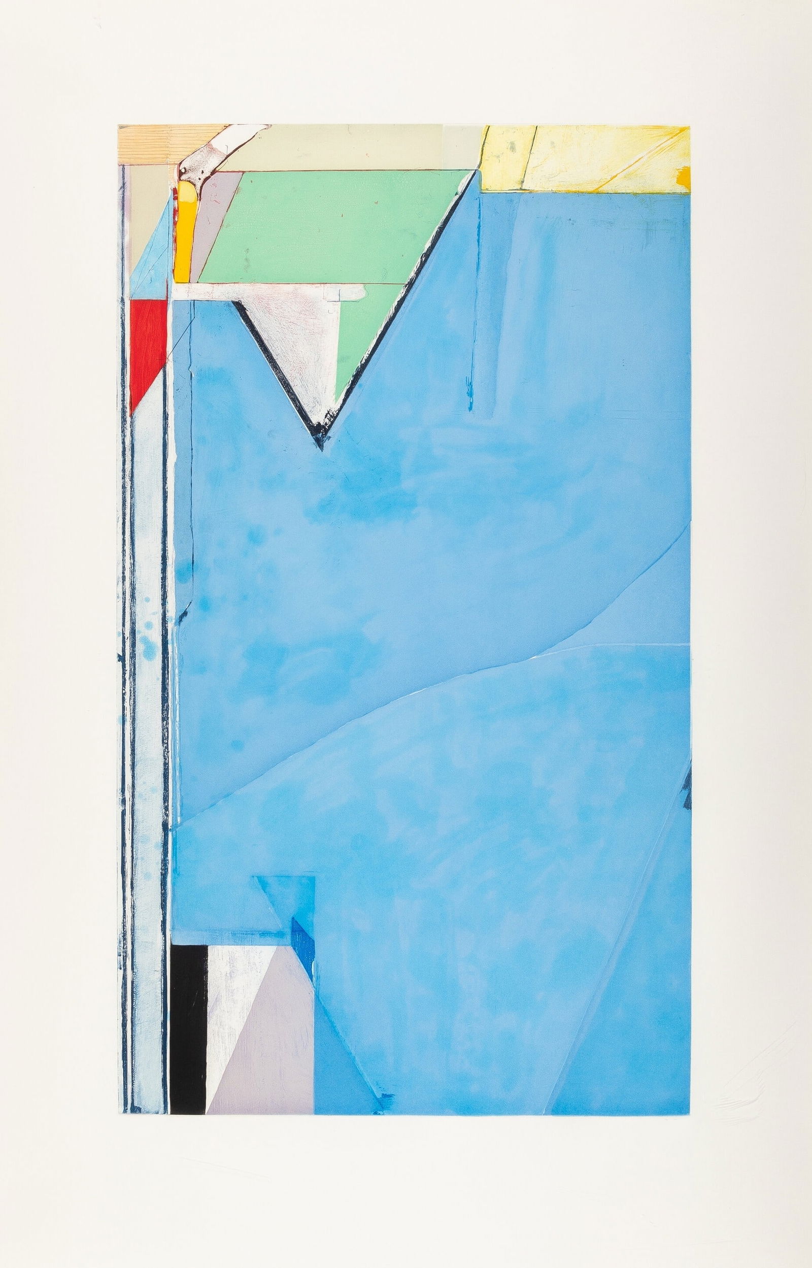 Richard Diebenkorn High Green Print: Title: Richard Diebenkorn High Green Print Description: Print measures at 53x34 inches Dimensions: 53x34" Additional Information: Possible Reproduction/Printed Later. Reserve: $80.00 Shipping: Domes