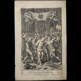 The Scourging of Our Saviour – 17th-Century Engraving by G. Freman