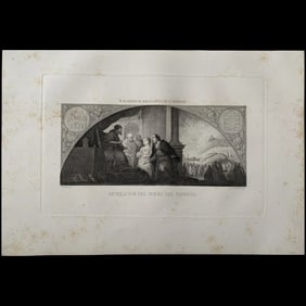 Revelation of the Patrician's Dream – Engraving by José María Galván after