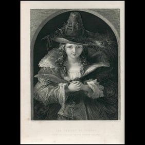 Antique Engraving "The Chapeau de Brigand" – After T. Uwins R.A. (1782–1857), Engraved