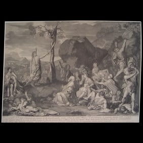 Moses and the Brazen Serpent, after Charles le Brun. Louis Audran (1670-1712).