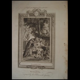 Susanna surprised by the elders - 1781 engraving