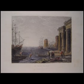 An Italian sea port. After Claude. W.R. Smith (1834)