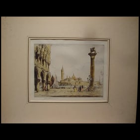 Venice. Walter Henry Sweet. Signed Etching after John Shapland
