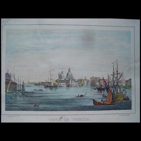 View of Venice by Isidoro Salcedo y Echevarría, 19th century lithograph
