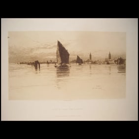 Venice from the Lagoon - Etching by Wilfrid Williams Ball