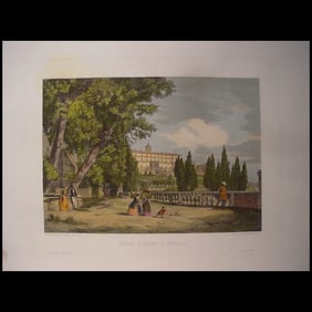 Villa d´Este in Tivoli (Italy). Domenico Amici, 1847