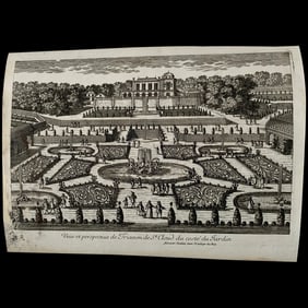 View of Le Trianon de Saint-Cloud. Pierre Aveline the Elder. Paris, 1656-1722.