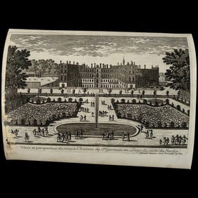 View of the Chateau Neuf of Saint-Germain-en-Laye. Pierre Aveline the Elder. Paris, 1656-1722.