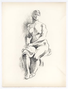 Andre Lhote original etching "Nu baroque": Medium: original etching. Printed in 1960 at the atelier Robbe in an edition of 200 on Marais paper for the rare "Eloge de Andre Lhote" and published by Manuel Bruker. Image size: 10 1/2 x 5 inches (2