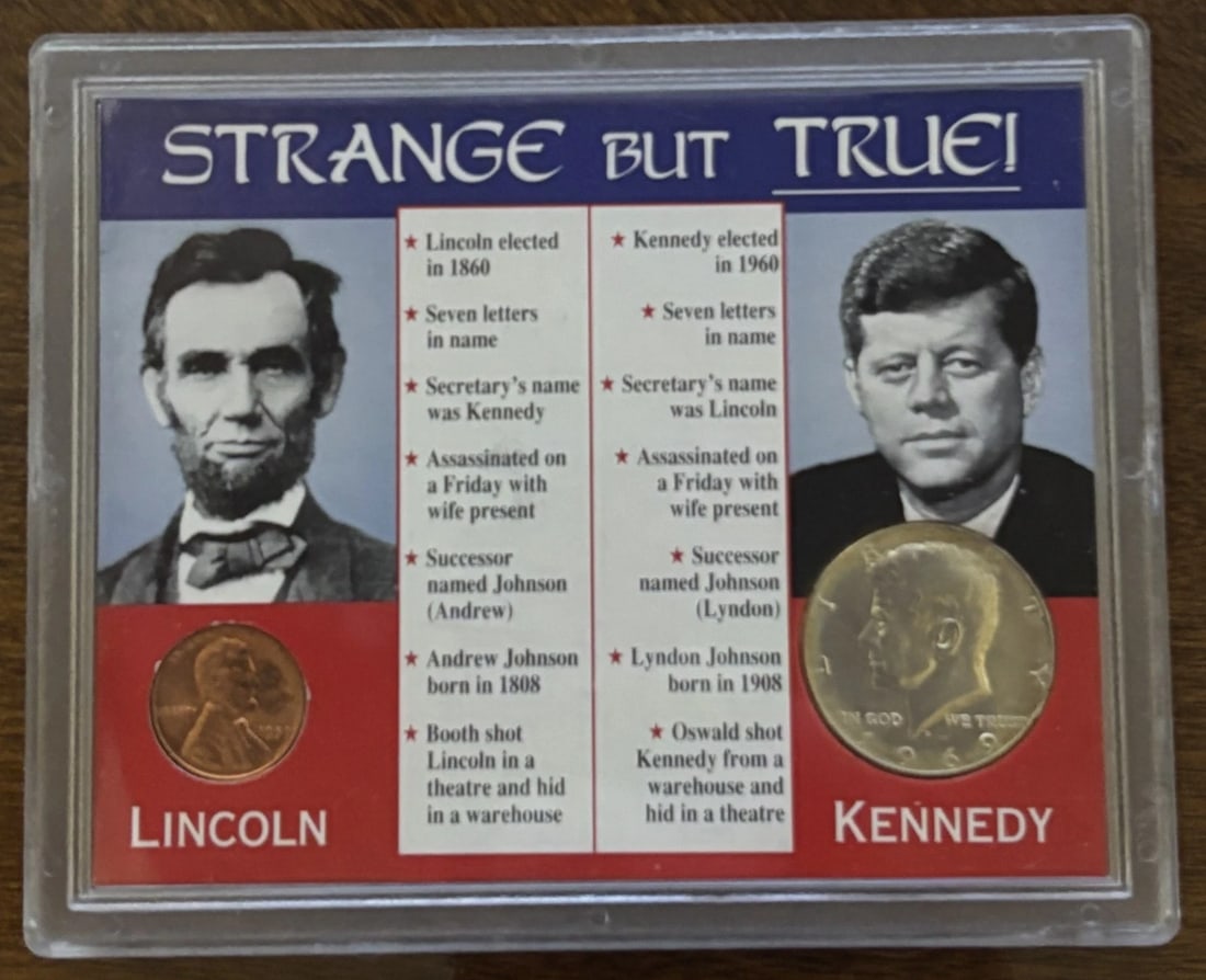 Strange But True 1959 Lincoln/ 1969 Kennedy Coin Set: Title: Strange But True 1959 Lincoln/ 1969 Kennedy Coin Set Description: Strange But True 1959 Lincoln/ 1969 Kennedy Coin Set Date/Period: 1959-1969 Materials: Copper Please note that this lot has a c