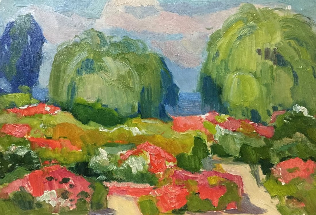 Oil painting Weeping willows Buryachok Nikolai Ivanovich (1 of 9)