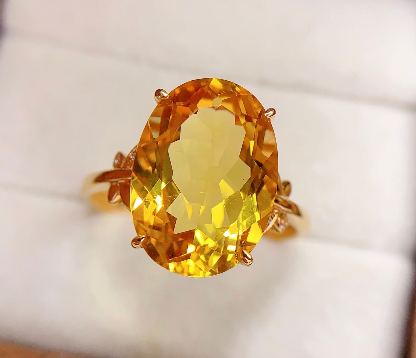 18k gold natural citrine ring (1 of 6)