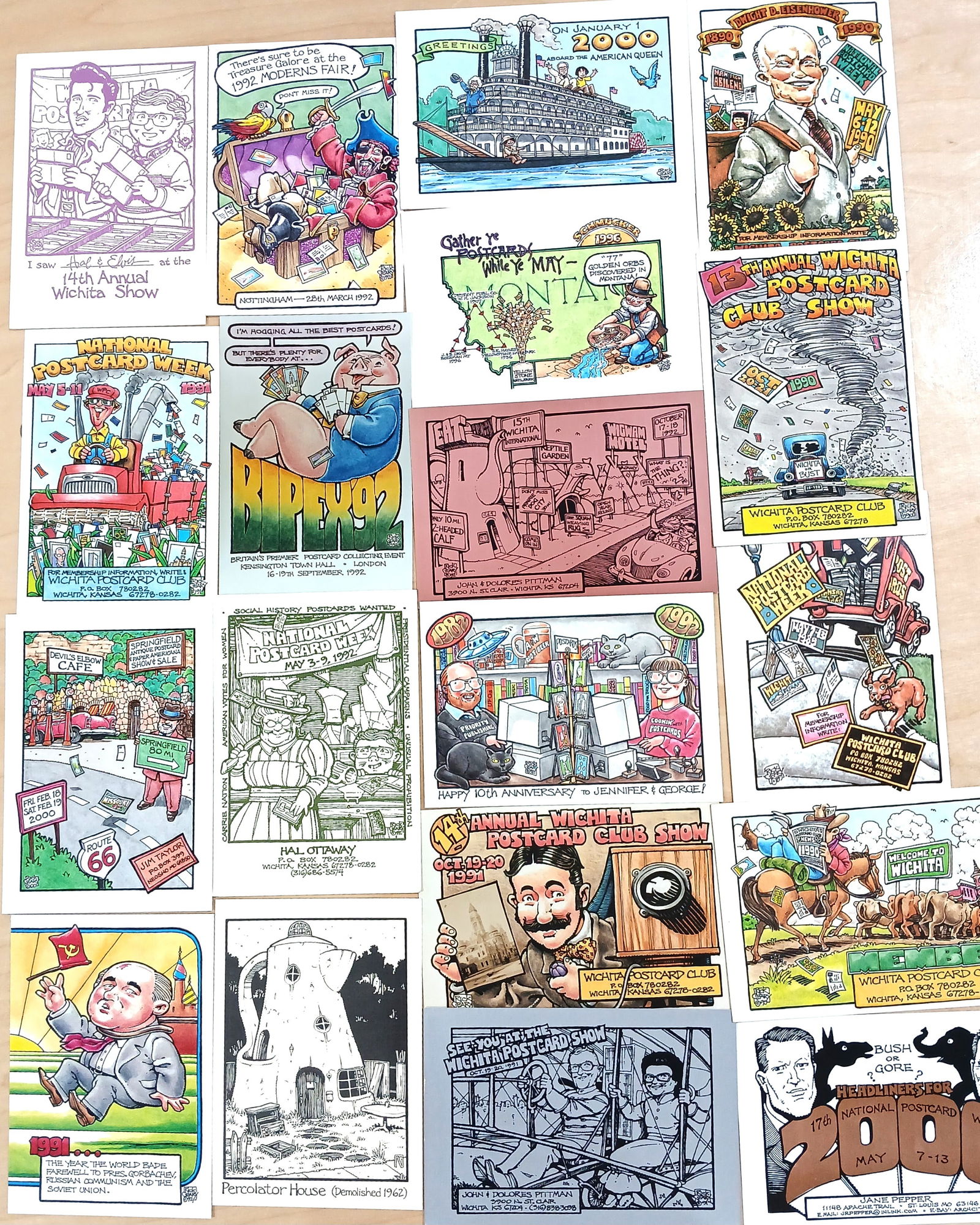 (19 PCS) Artist Rick Geary Postcards: Description: National Lampoon Artist Rick Geary Postcards 19 Pieces Date/Period: Vintage Pre 1970's Materials: Paper postcards Dimensions: 4 x 6 Inch Continental Size Reserve: $5.00 Shipping: Domestic