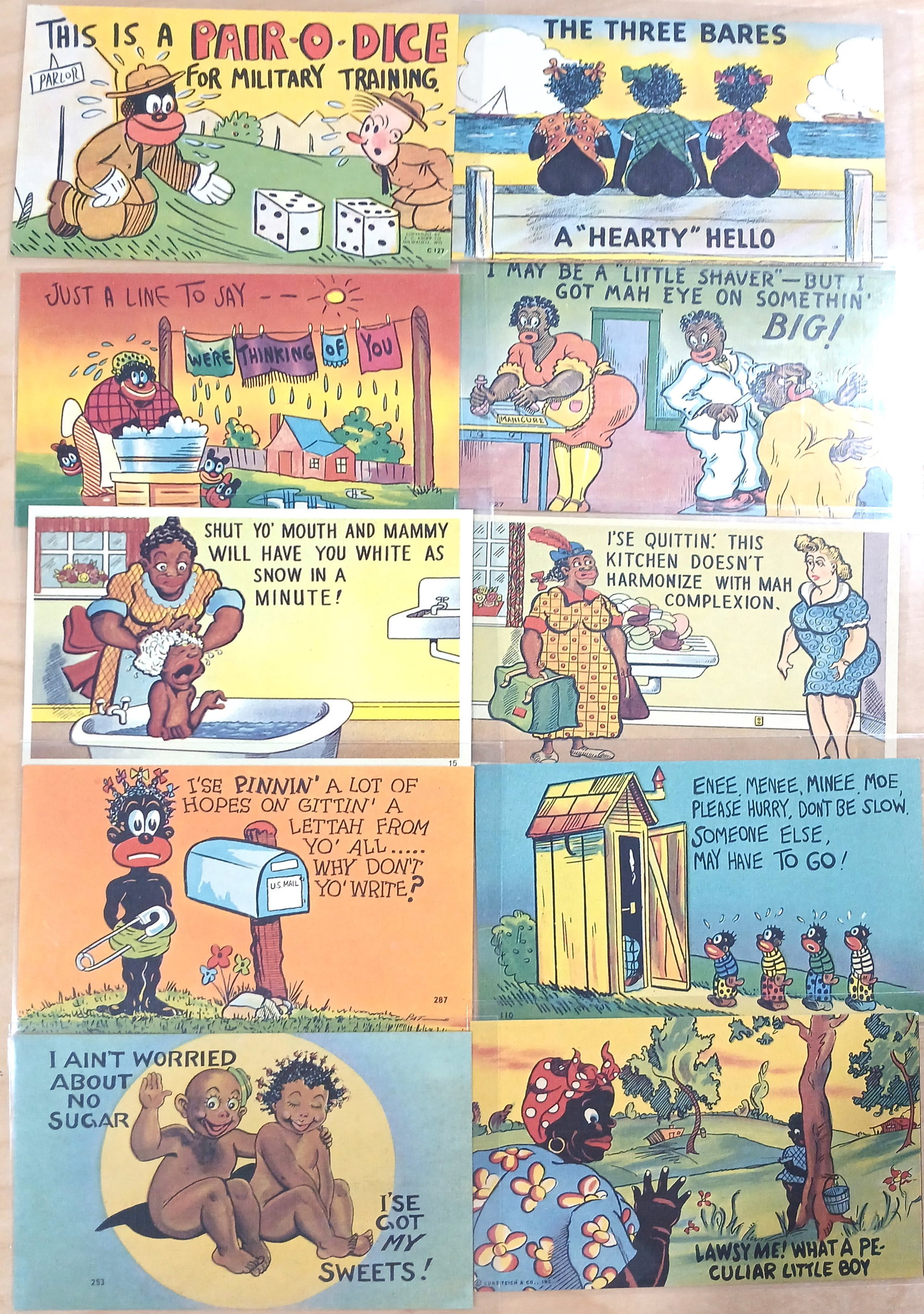 (10 PCS) Black Comic Postcards (1 of 2)