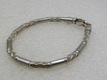 Sterling Tiffany & Co. Germany Aztec Beaded Bracelet, 7.5