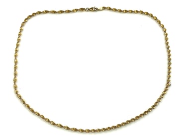 Vintage Twisted Italian Chain Necklace
