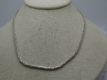 Vintage Byzantine Link Necklace, 17-7/8", Unisex, 1980's-1990's.