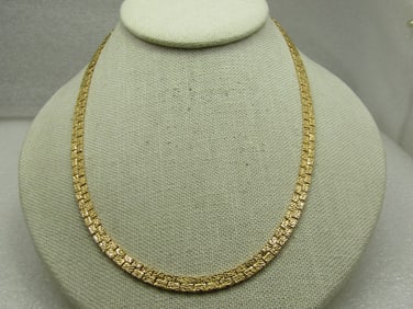 Vintage 10kt Plated I LOVE YOU Necklace, Reversible 18"