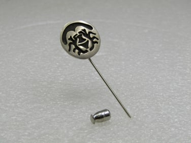 Vintage Sterling Native American Stick Pin, 3"