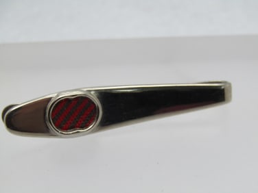 Vintage Gucci Red Striped Tie Bar, Accessory Collection, 1980's-1990's