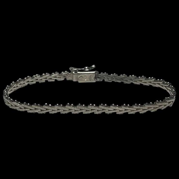 Vintage Sterling Silver Fancy Link Italian Bracelet (1 of 5)