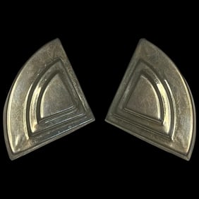 Vintage Sterling Silver Oversized Triangle Earrings