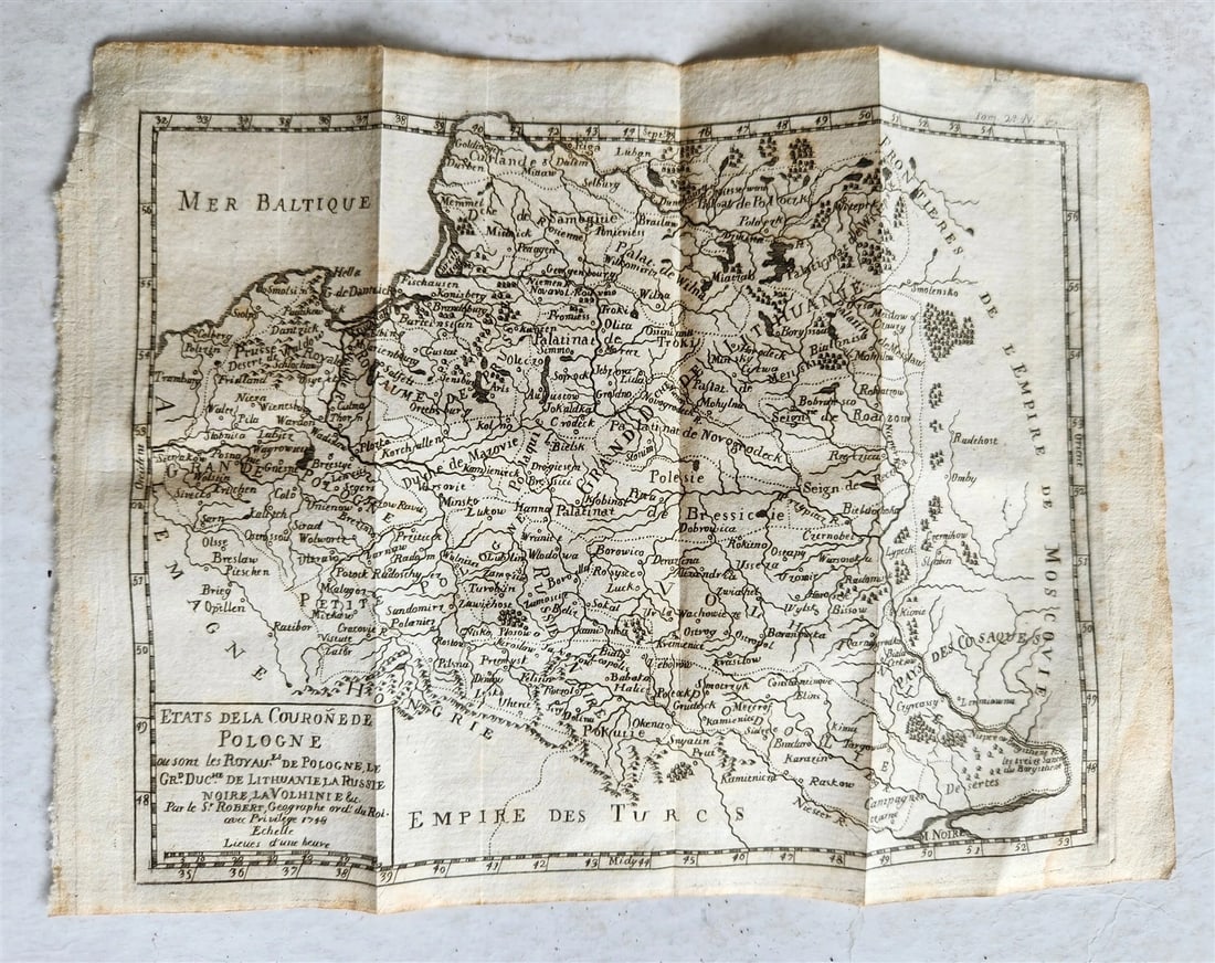 1748 SMALL MAP of POLAND Antique: Size about 7 by 9.5 inches Reserve: $49.00 Shipping: Domestic: Flat-rate of $25.00 to anywhere within the contiguous U.S. International: Foreign shipping rates are determined by destination. Internati