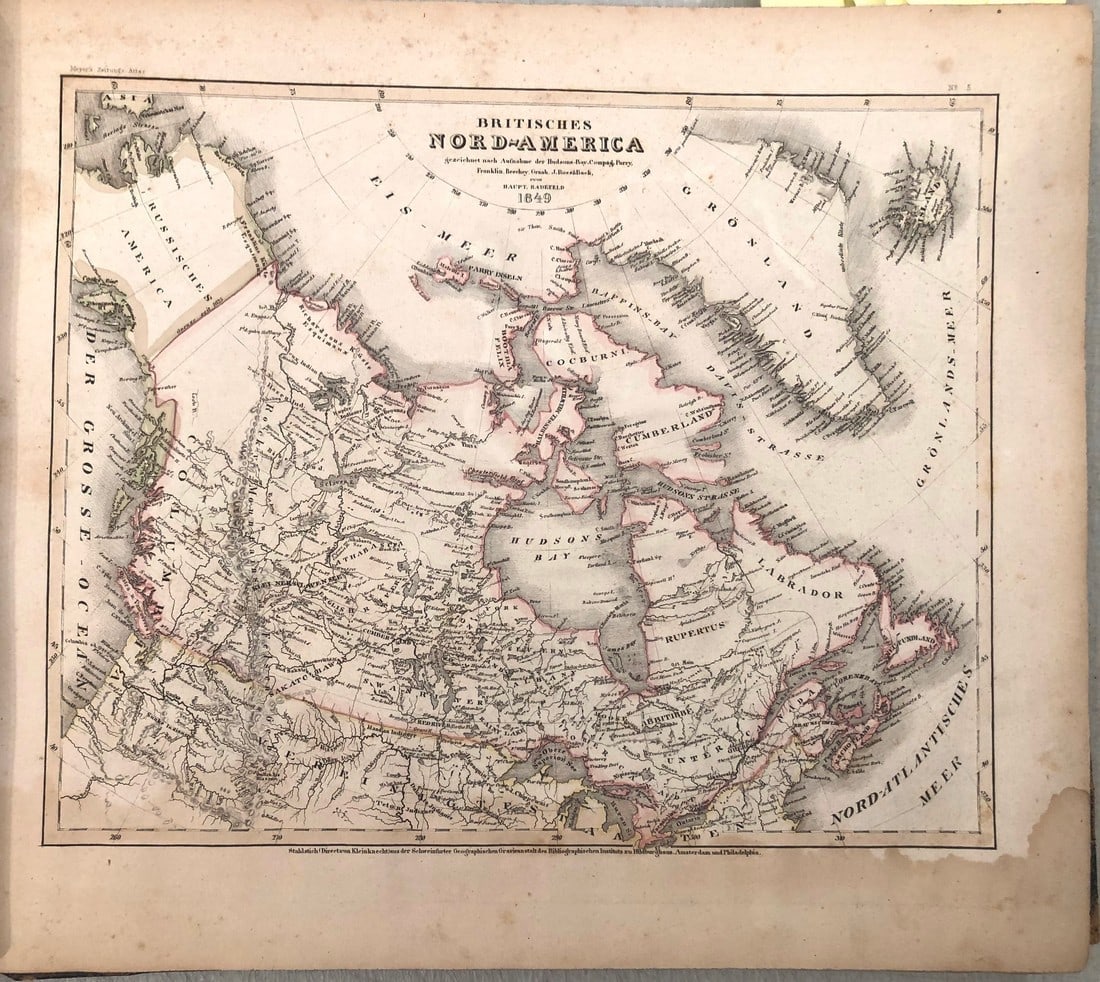 1849 Meyer Map of Canada -- Britisches Nord-America (1 of 1)