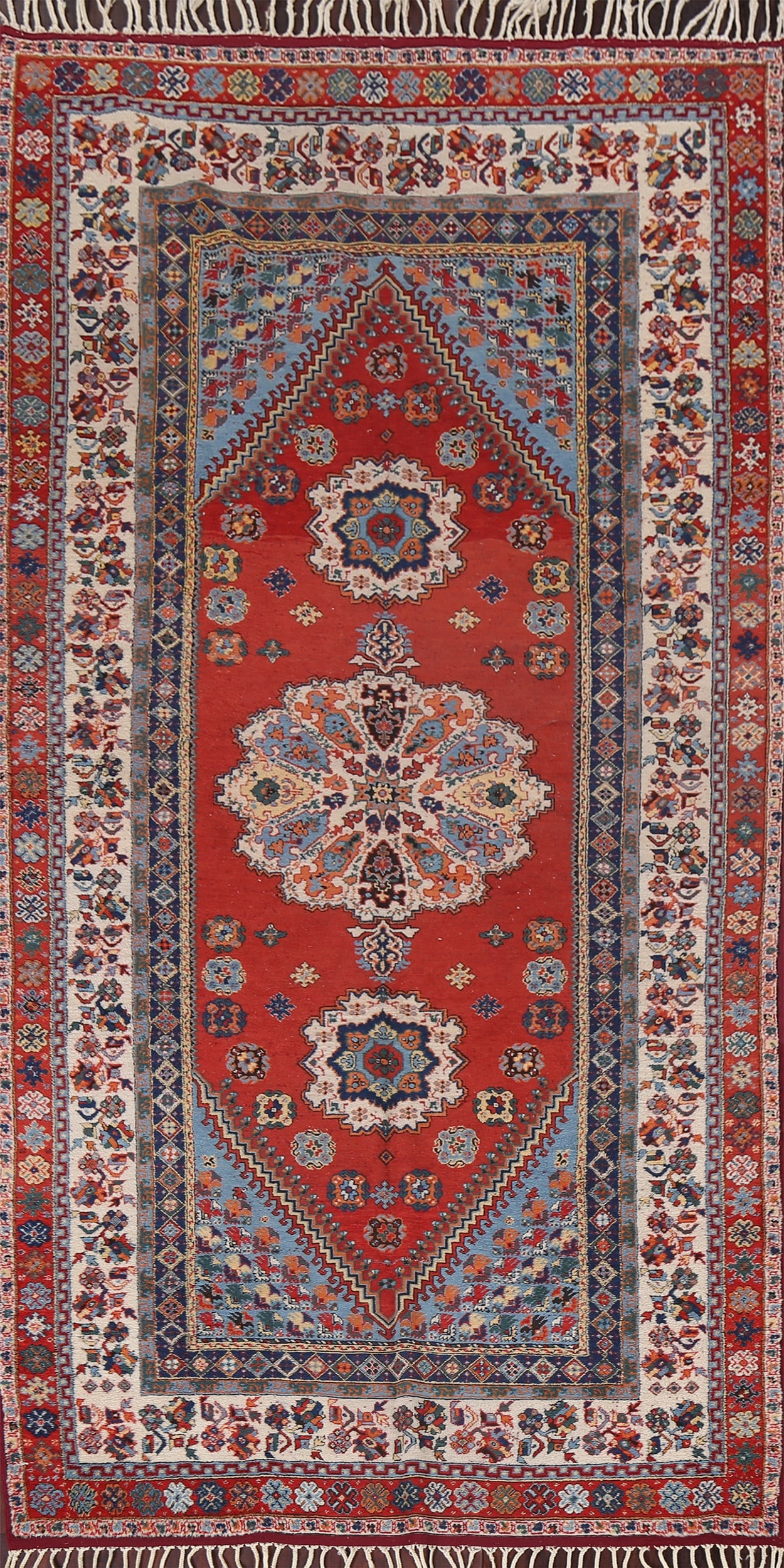 Antique Vegetable Dye Sarouk Farahan Persian Area Rug 5x9: Title: Antique Vegetable Dye Sarouk Farahan Persian Area Rug 5x9 Description:A Beautiful Genuine Iran ( Persia ) Sarouk (Farahan) rug is Hand Knotted by skillful weavers in Iran ( Persia