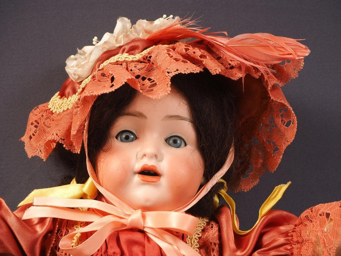 ARMAND MARSEILLE Rare Doll Bisque Head Wood Body Antique VERY UNUSUAL: This is a charming 20" Antique Bisque head/composition body doll, made in Germany. It is very early Armand Marseille doll. She is very unusual mold. Back of the neck is marked, "Armand Marseille - Ger
