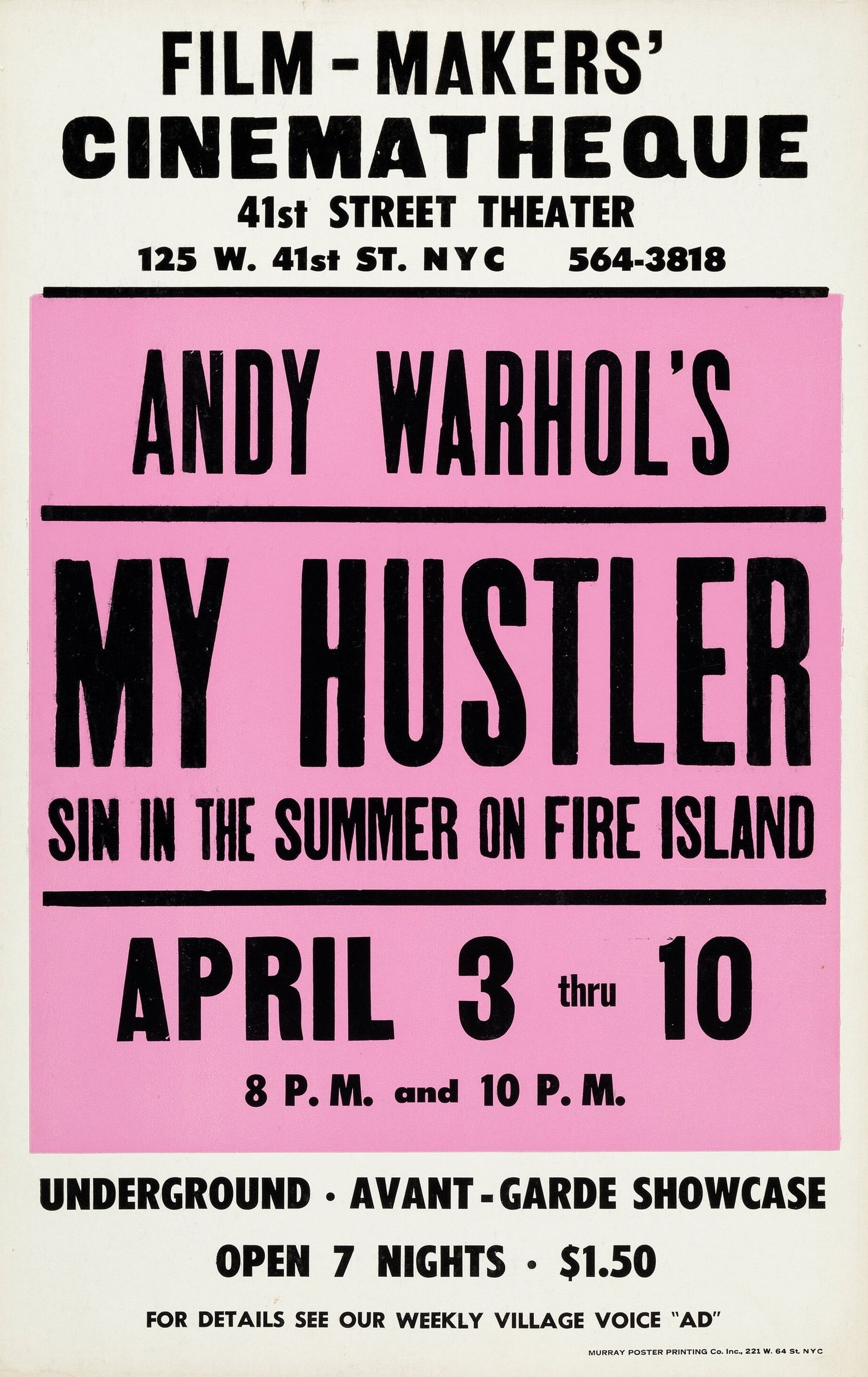Andy Warhol My Hustler Poster (1 of 1)