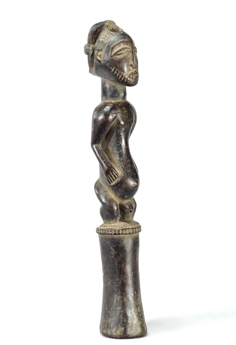 African Art Hemba chief staff with ancestor figure scepter cane Congo DRC (1 of 10)