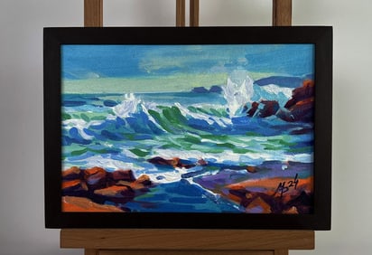 Acrylic painting The sound of sea waves Mykhailo Patskan