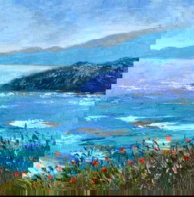 Oil painting Calm sea Tatyana Derdey
