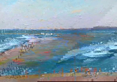 Oil painting Odessa Yachts Serdyuk Boris Petrovich
