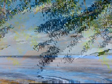 Oil painting Weekend by the sea Varvarov Anatoly Viktorovich