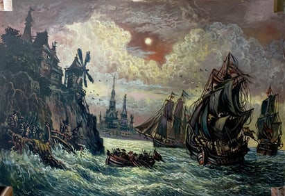 Oil painting Before the storm Alexander Arkadievich Litvinov
