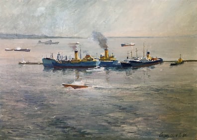 Oil painting In the sea Svyatoslav Petrovich Skorobogatov