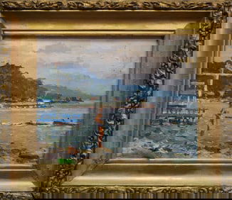 Oil painting Girl by the sea Korostelev Vladimir Alexandrovich