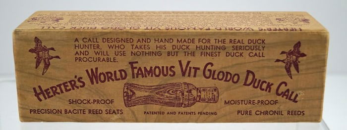 Herter’s World Famous Vit Glodo Duck Call Box 