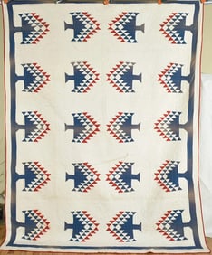 Well Quilted 1880's Tree of Life Quilt