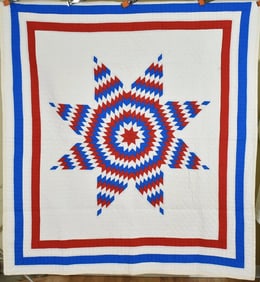 Patriotic 1940's Lone Star Quilt