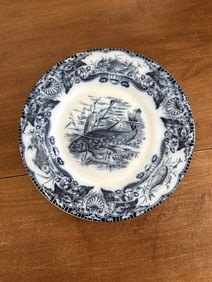Wedgwood Flow Blue Fish Plate