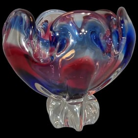 Bohemia Art Glass Dish by Josef Hospodka for Chribska Glassworks