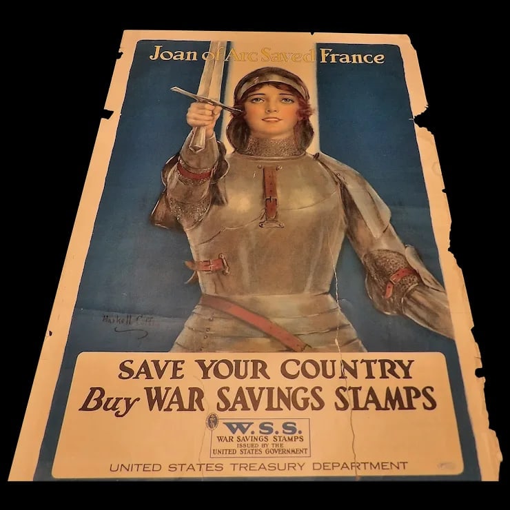 Original World War I Joan of Arc Saved France--Save Your Country--Buy War Savings Stamps Poster by (1 of 10)