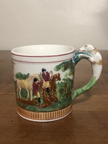 Wedgwood Majolica Hound Handled Mug